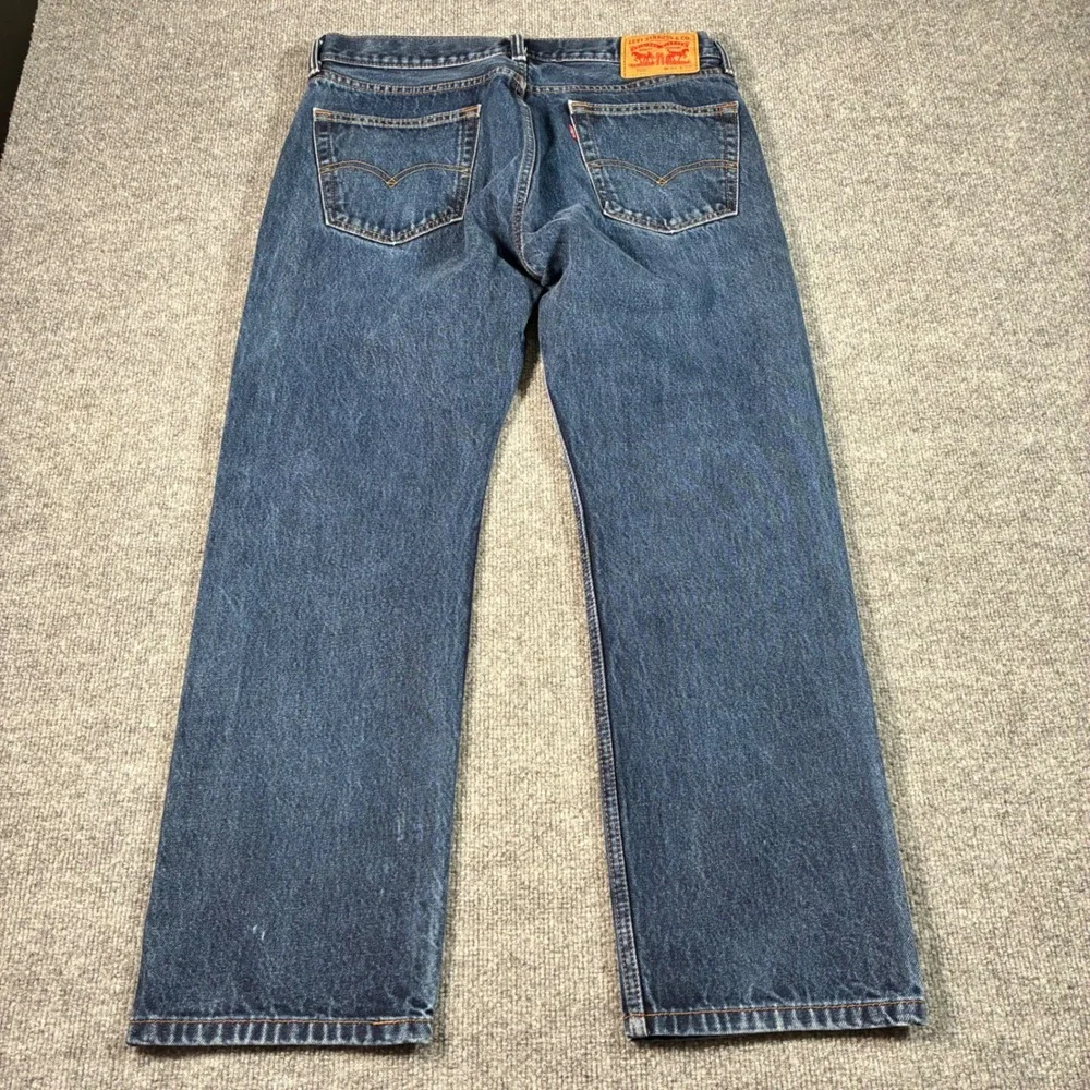 Levi's 505 Regular Fit Jeans Mens 34x29 Blue Straight Leg Denim Classic Zip Fly